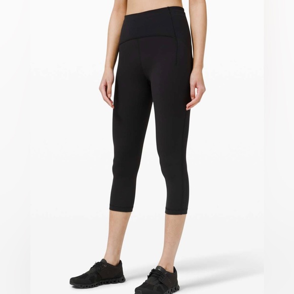 lululemon athletica Pants - LULULEMON swift speed high rise crop 21” black leggings 2021
